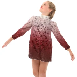 Alexandra Burgundy Lace Dress