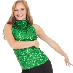 Alexandra Mock Neck Sequin Tank
