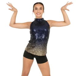 Alexandra Ombre Mock Neck Tank