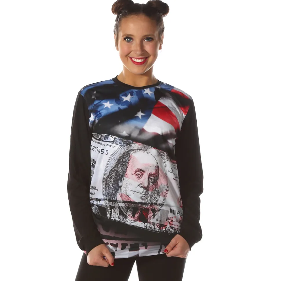 All About The Benjamins Long Sleeve Shirt