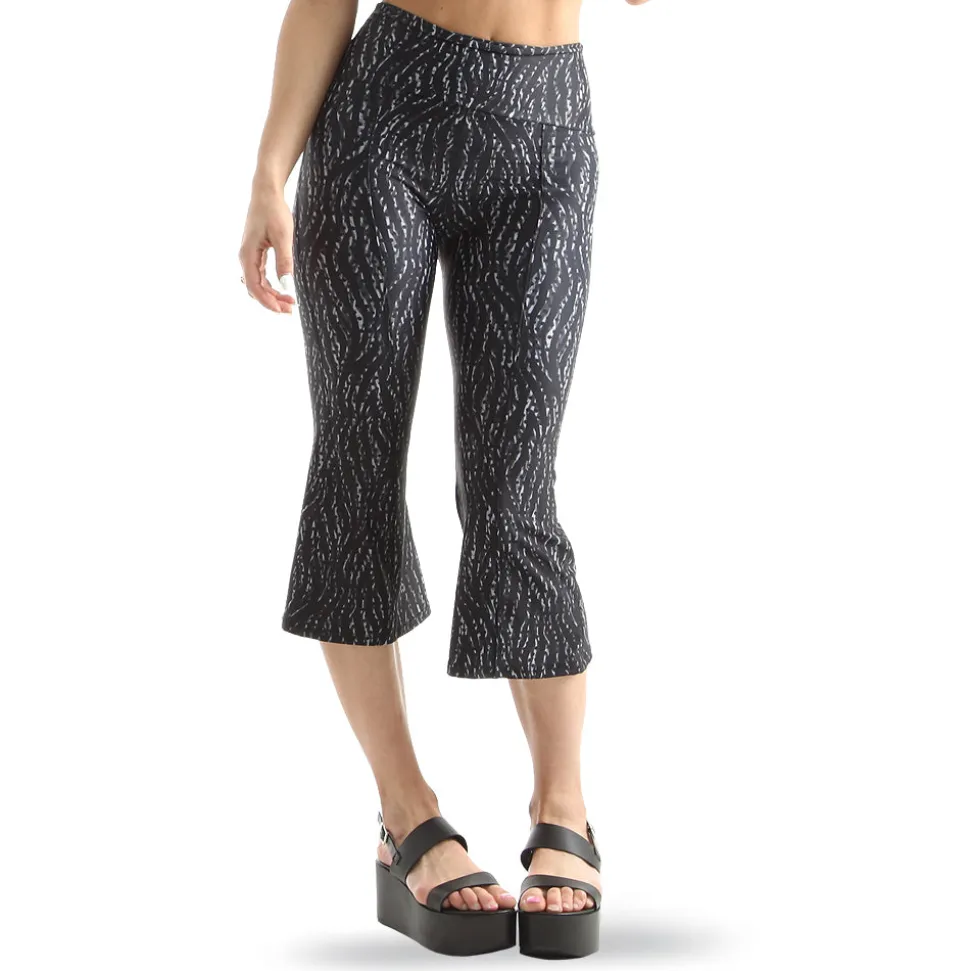 Animal Flared Capri Trousers