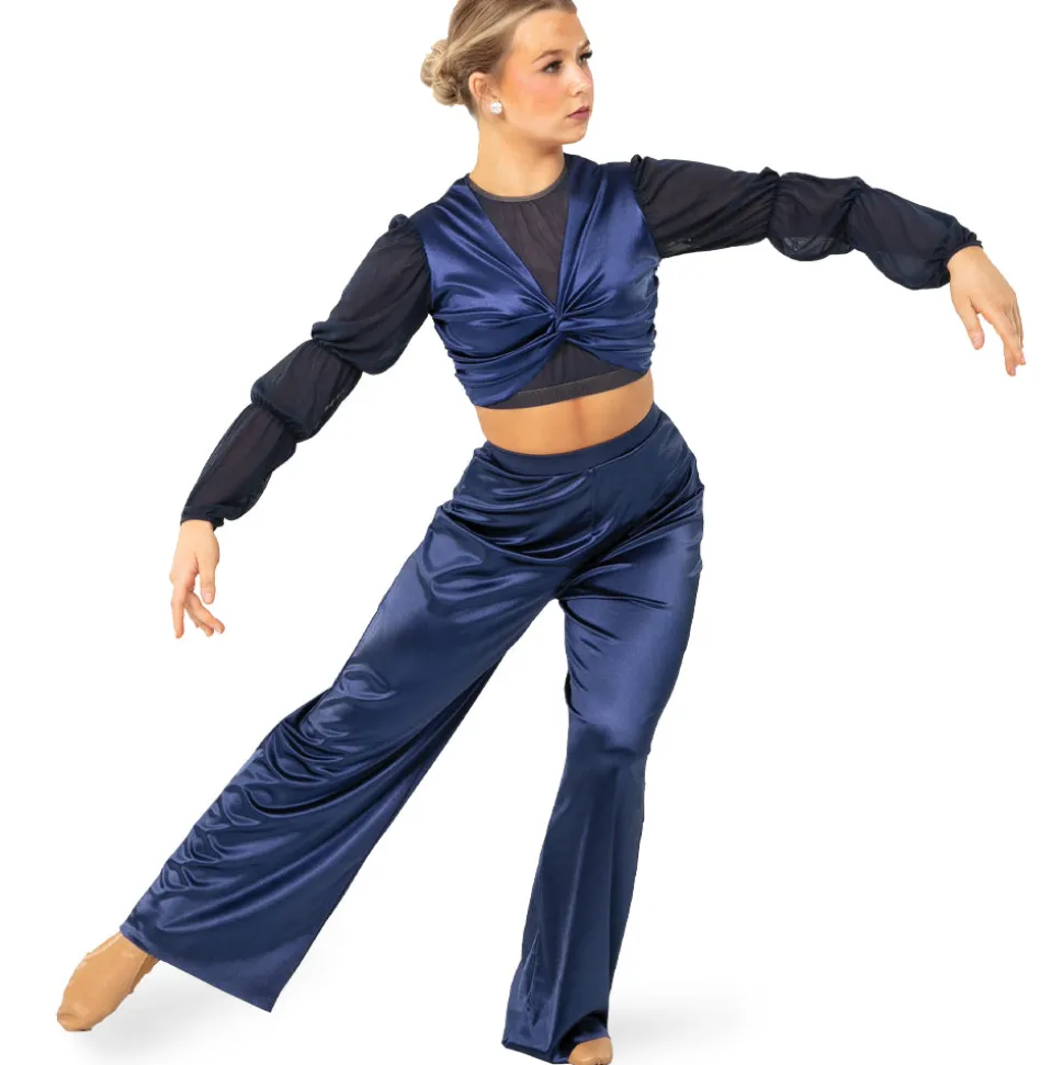 Billow Sleeve Twist Midi Top