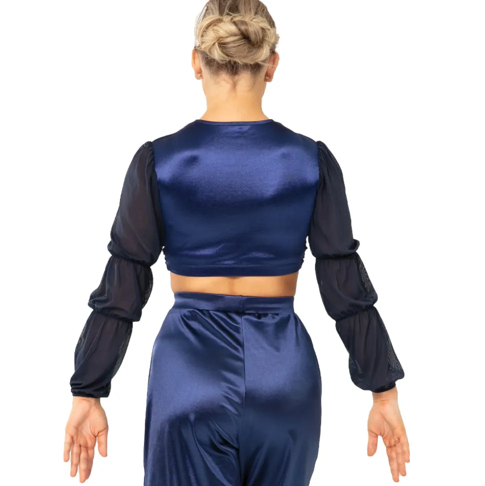 Billow Sleeve Twist Midi Top