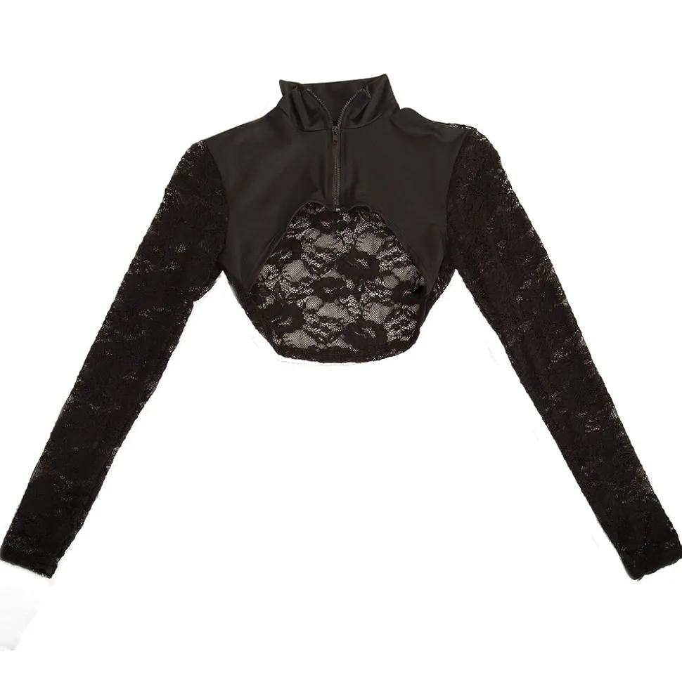 Body Wrapper Lace Crop Jacket