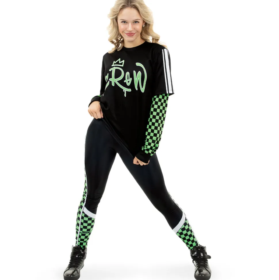 Checkered Crew Mid-Rise Legging