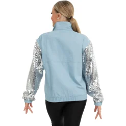Denim Sequin Jacket