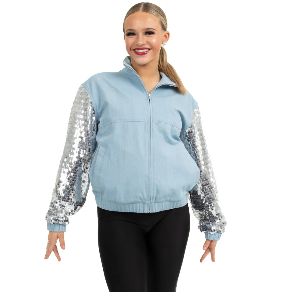 Denim Sequin Jacket