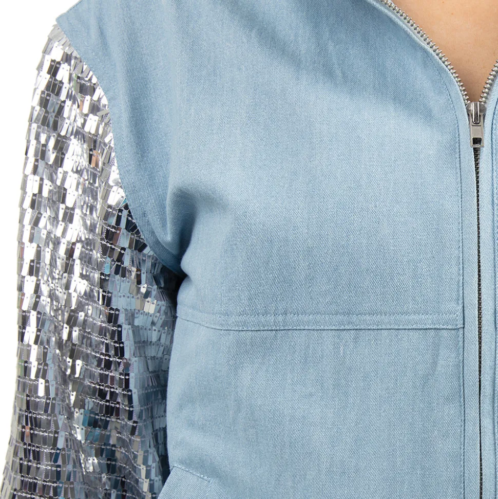 Denim Sequin Jacket