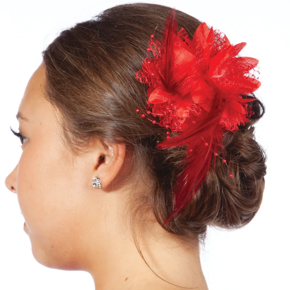 Feather Flower Clip