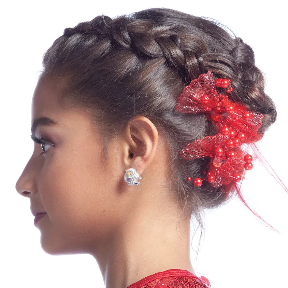 Flower Beaded Hair Clips- 2 Pack