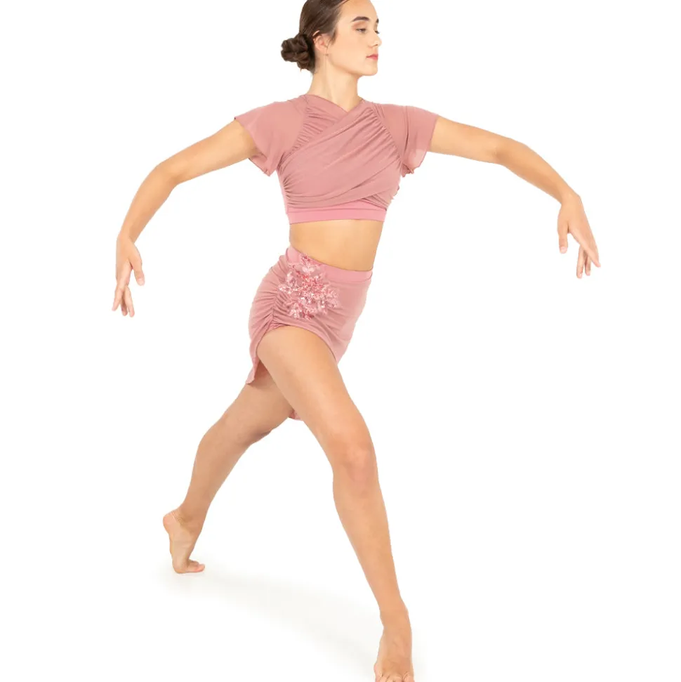 Flutter Sleeve Performance Crop Top