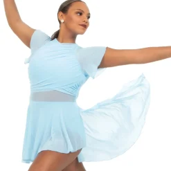 Flutter Sleeve Skirted Leotard