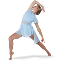 Flutter Sleeve Skirted Leotard