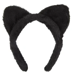 Furry Cat Ears Black One Size