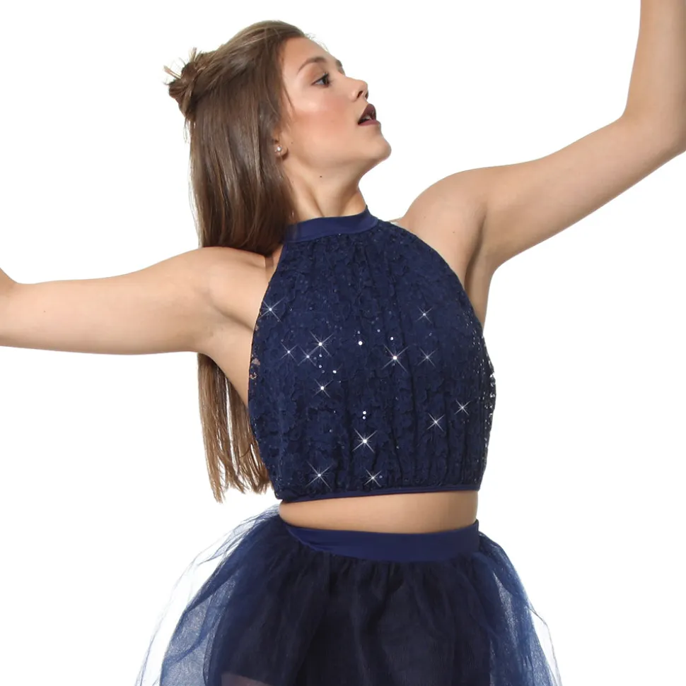 Halter Lace Crop Top