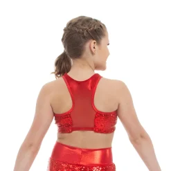 Kids Sequin Mesh Sweetheart Bra
