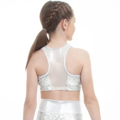 Kids Sequin Mesh Sweetheart Bra