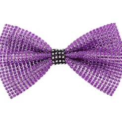 Large Rhinestone Bow with Contrast Trim