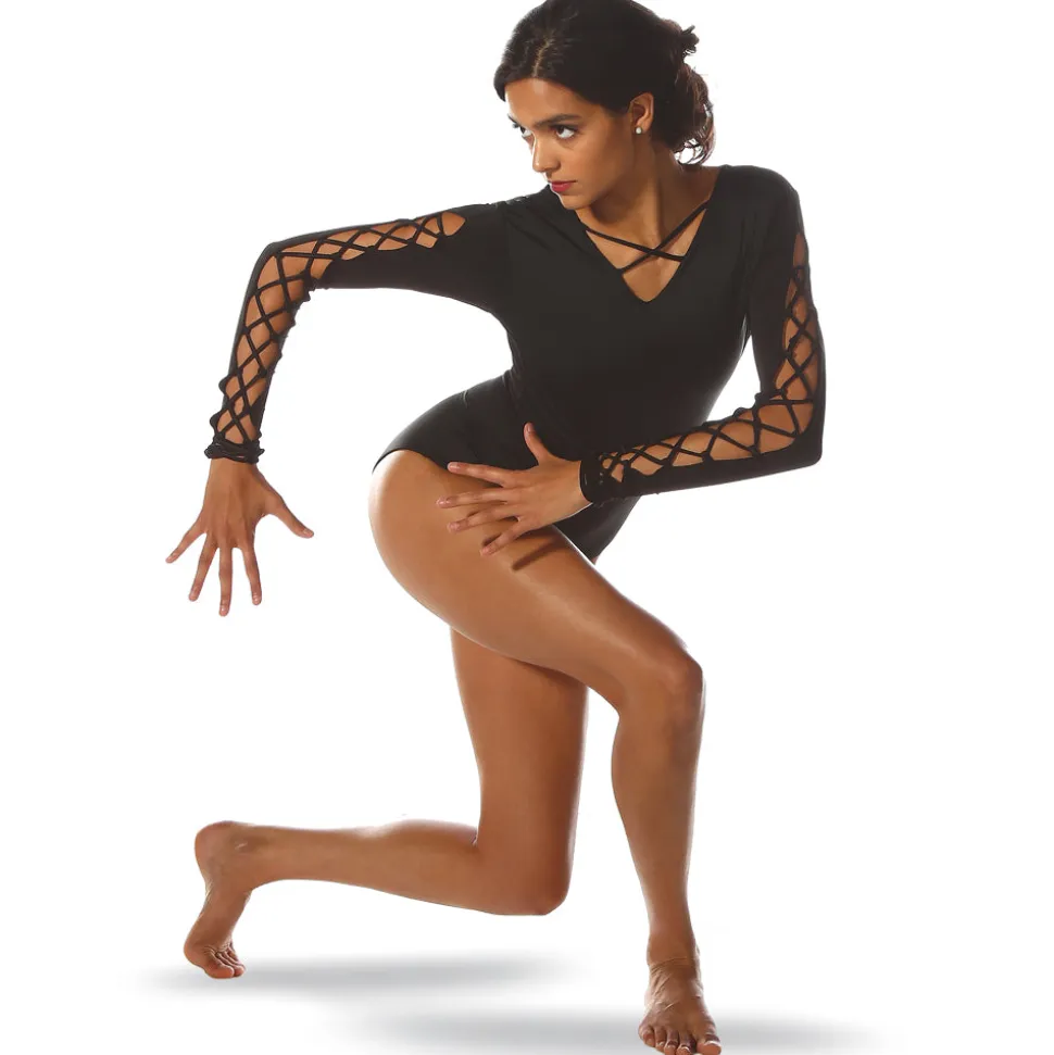 Lattice Long Sleeve Leotard