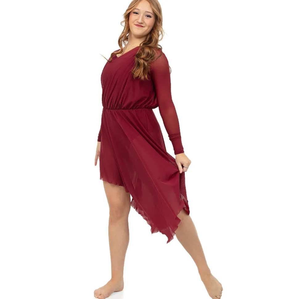 Long Sleeve Asymmetrical Dress
