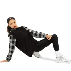 Long Sleeve Hooded Plaid Shirt