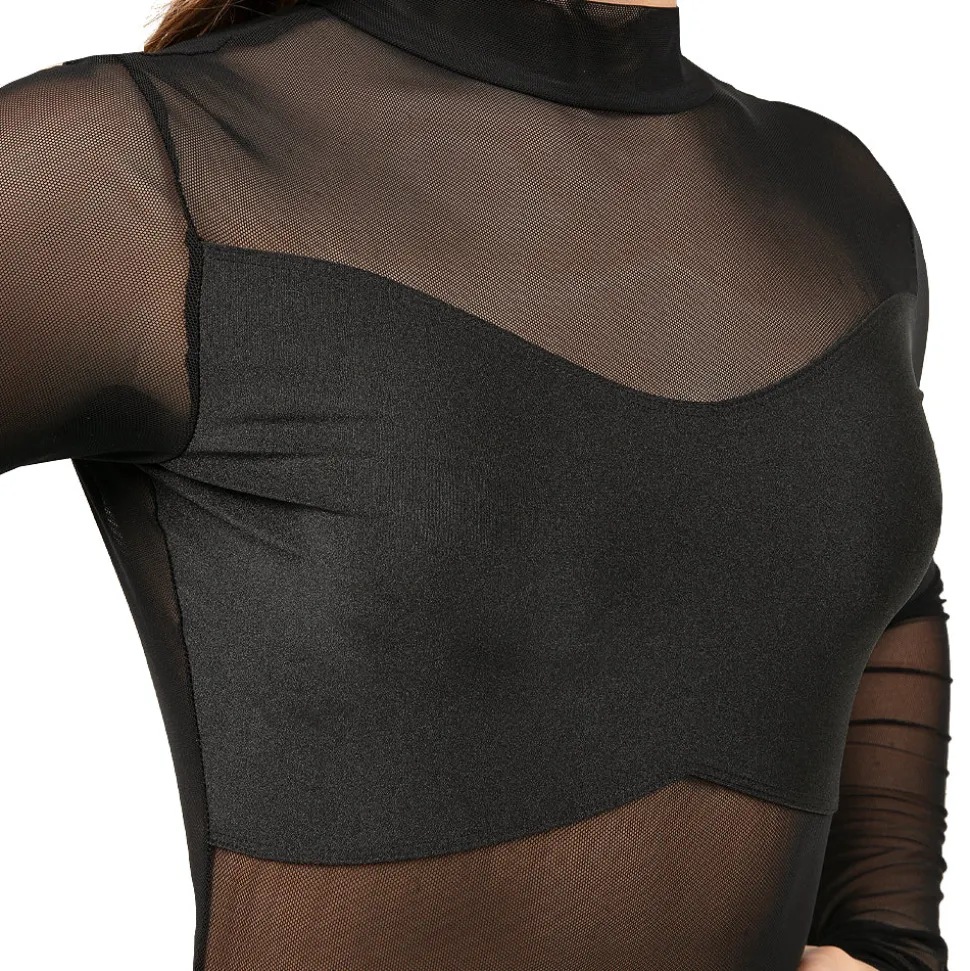 Long Sleeve Mesh Unitard