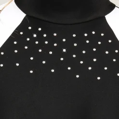 Long Sleeve Metallic Rhinestone Leotard