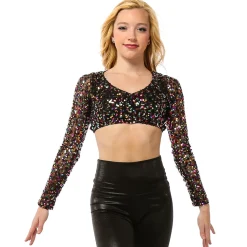 Long Sleeve Sequin Top