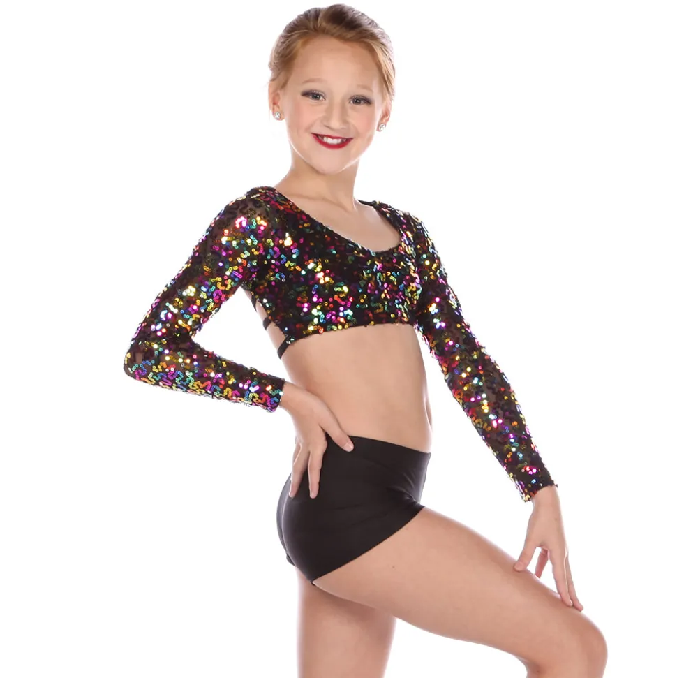 Long Sleeve Sequin Top