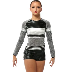 Long Sleeve Shimmer Biketard