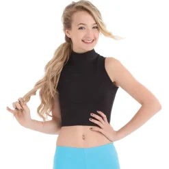 Mock Neck Crop Top