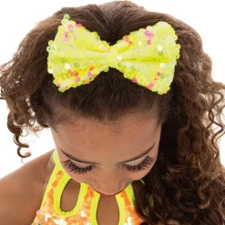 Neon Sequin Bow