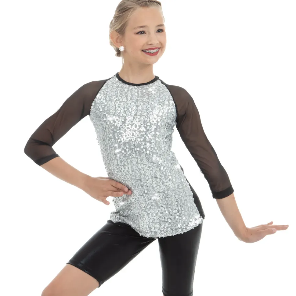 Performance 3/4 Sequin Top
