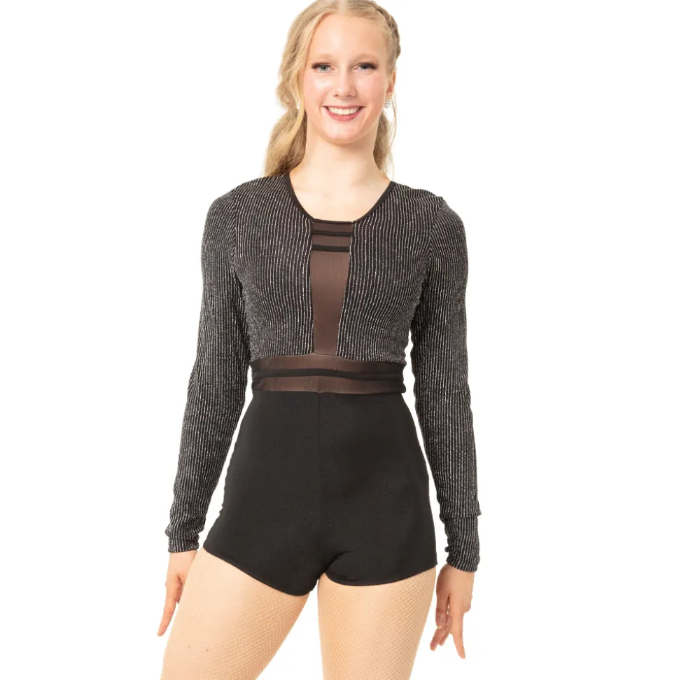 Pin Stripe Long Sleeve Performance Biketard