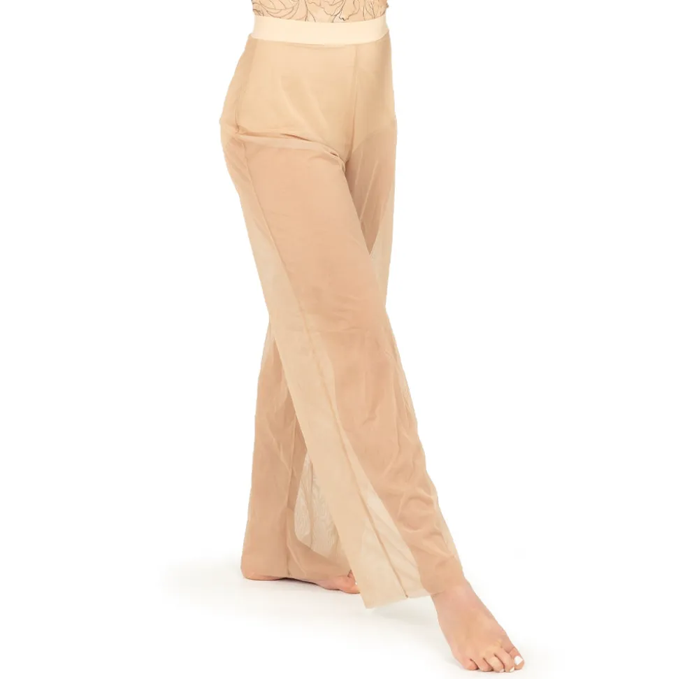 Power Mesh Wide Leg Pant with Attached Brief