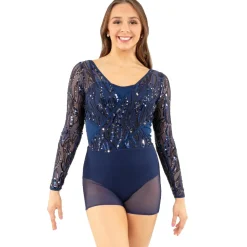 Power Up Sequin Mesh Asymmetrical Unitard