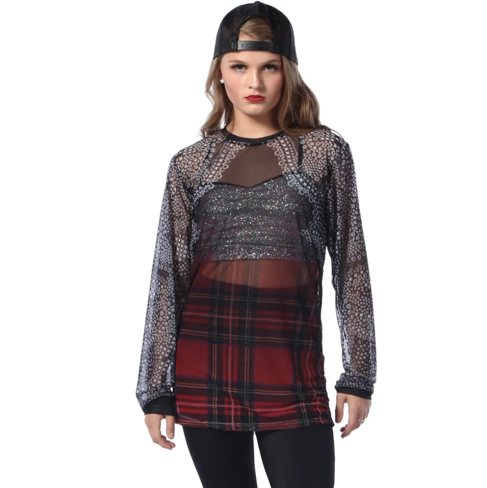 Punk Rock Princess Mesh Long Sleeve Tee