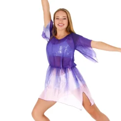 Purple Waterfall Dress