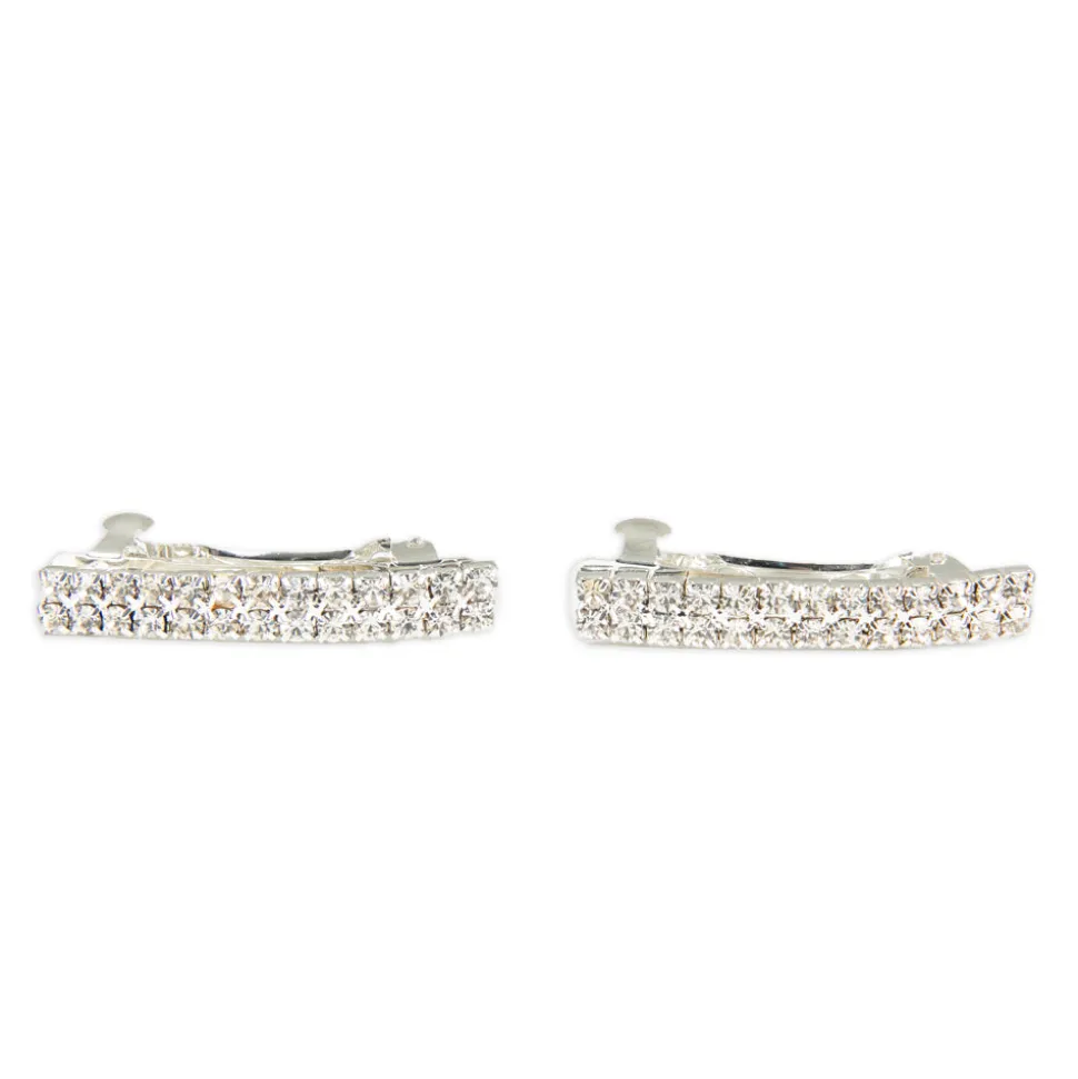 Rhinestone Barrette Pair