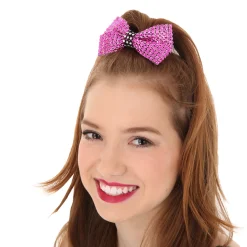 Rhinestone Bow with Contrast Trim