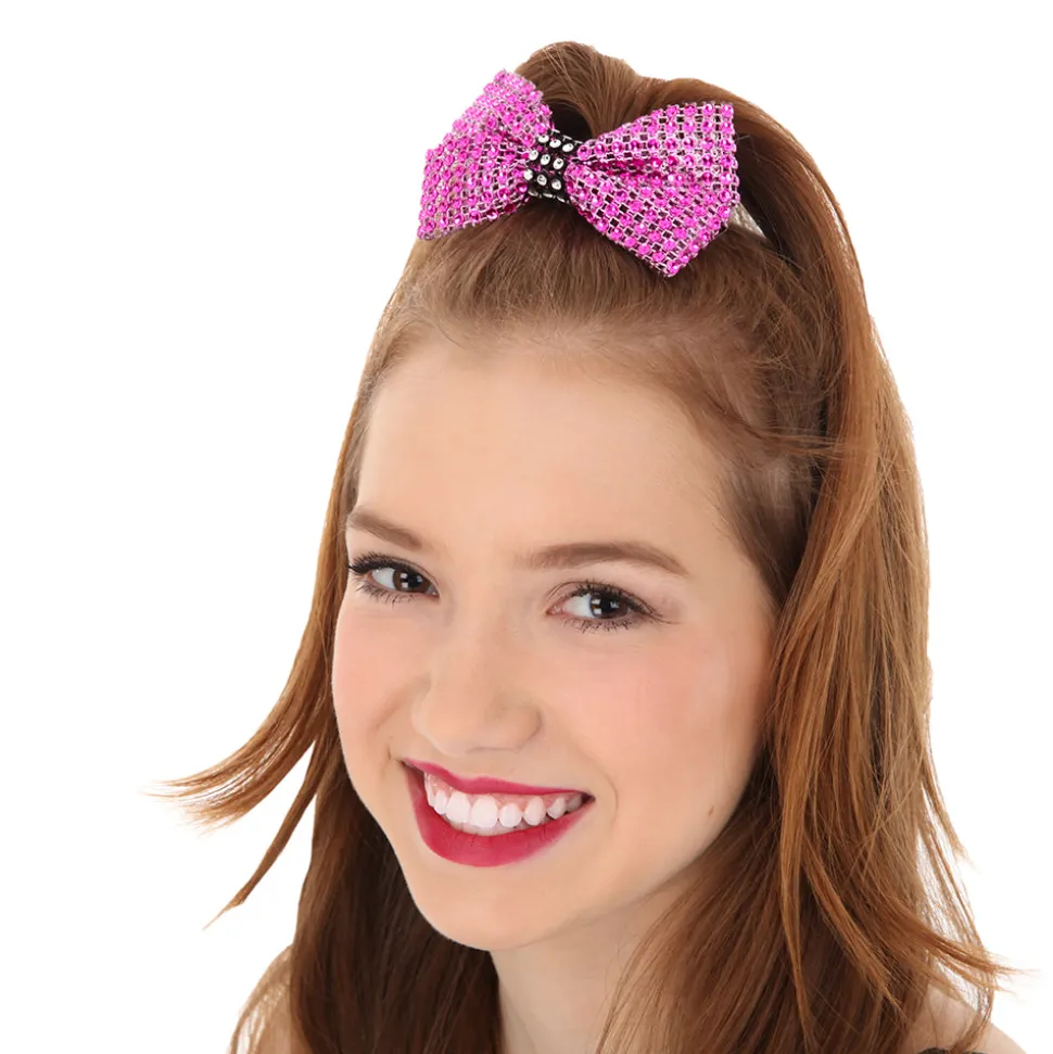 Rhinestone Bow with Contrast Trim
