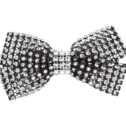 Rhinestone Bow with Contrast Trim