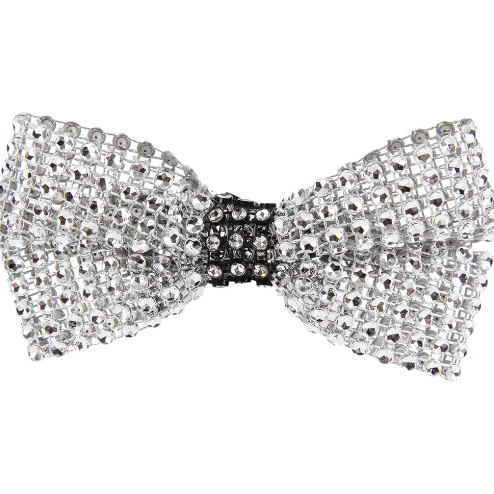 Rhinestone Bow with Contrast Trim