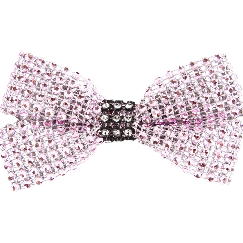 Rhinestone Bow with Contrast Trim