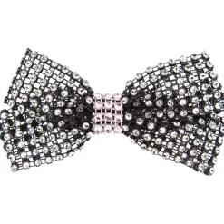Rhinestone Bow with Contrast Trim