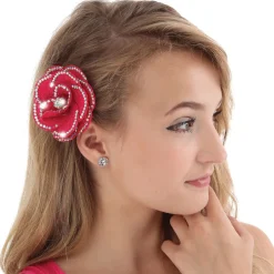Rhinestone Flower Clip