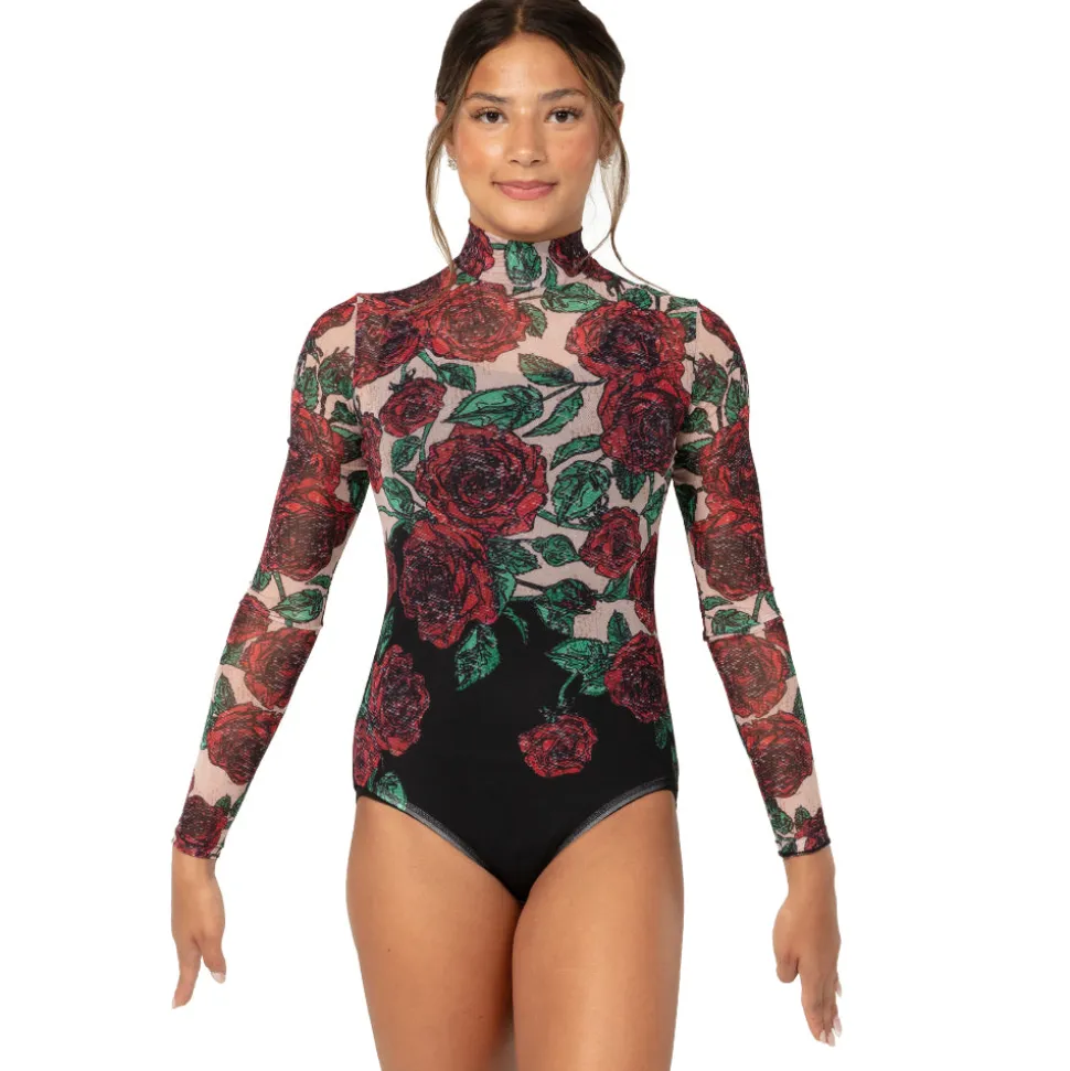 Rose Mesh Leotard