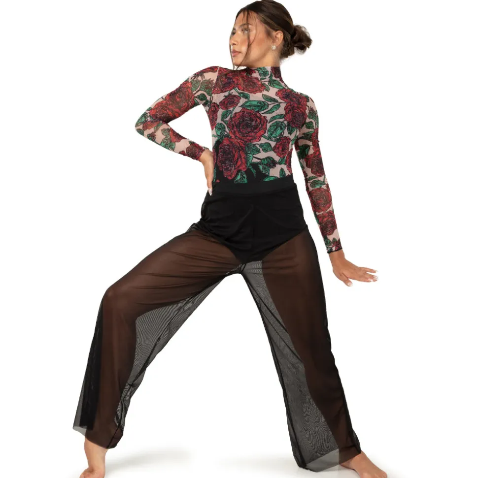 Rose Mesh Leotard