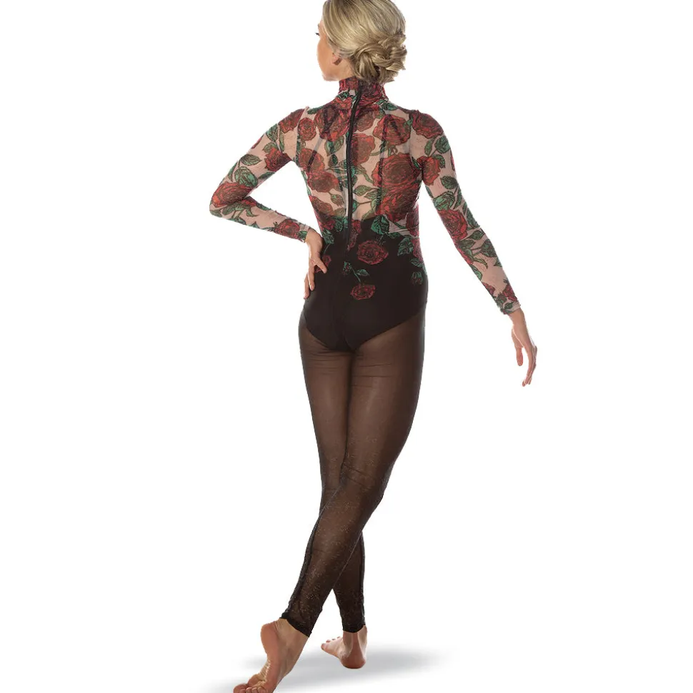 Rose Mesh Unitard