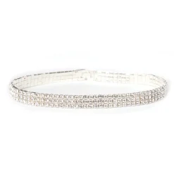 3 Row Stretch Rhinestone Choker